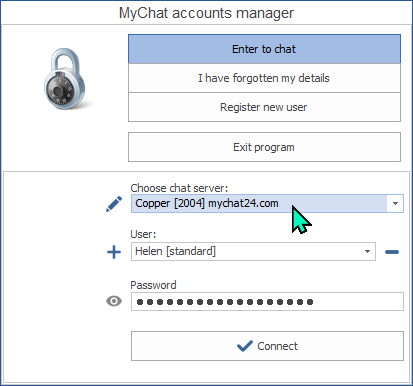 MyChat account manager